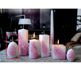 Lima Květinová svíčka tmavě růžová vajíčko 60 x 90 mm 1 kus
