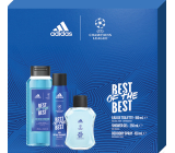 Adidas UEFA Champions League Best of The Best toaletní voda 100 ml + sprchový gel 250 ml + deodorant sprej 150 ml, dárková sada pro muže