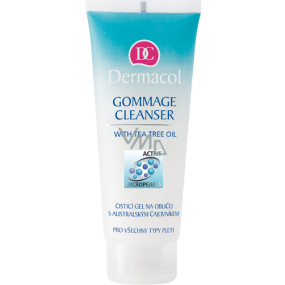 Dermacol Gommage Cleanser čisticí gel na obličej s australským čajovníkem 100 ml