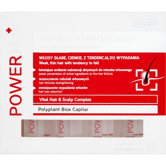 Joanna Power Hair posilující a vyživující sérum proti padání vlasů 4 x 10 ml