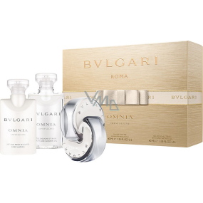 Bvlgari Omnia Crystalline toaletní voda pro ženy 40 ml + tělové mléko 40 ml + sprchový gel 40 ml, dárková sada