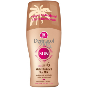 Dermacol Sun SPF6 voděodolné zvláčňující mléko na opalování sprej 200 ml