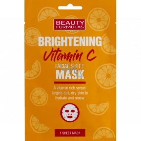 Beauty Formulas Brightening rozjasňující pleťová maska s vitaminem C