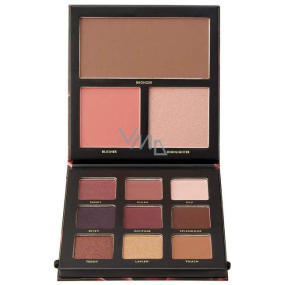 Barry M Velvet MultiPurpose Palette multifunkční paleta očních stínů, tvářenky, bronzeru a rozjasňovače 25 g