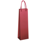 Ditipo Dárková papírová taška na láhev 12 x 9 x 39 cm EKO červená
