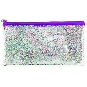 Ditipo Glitter penál se zipem Hvězdičky 22 x 12 cm