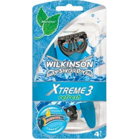 Wilkinson Xtreme Refresh 3 Menthol pohotové holítko 3 břity 4 kusy