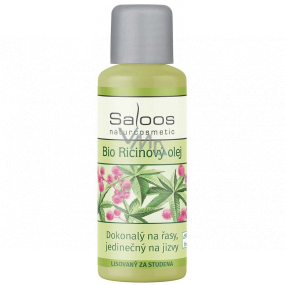 Saloos Bio Ricinový olej lisovaný za studena na tělo, pleť, růst řas a vlasů, hojí jizvy na bradavice 50 ml