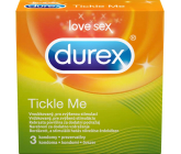 Durex Tickle Me barevný kondom s vroubkovaným povrchem nominální šířka: 53 mm 3 kusy
