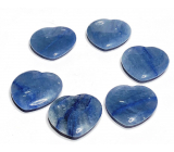 Avanturin modrý Hmatka, léčivý drahokam ve tvaru srdce přírodní kámen 3 cm 1 kus, kámen radosti