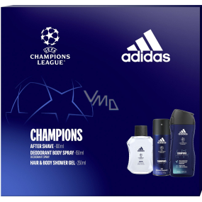 Adidas UEFA Champions League Edition VIII voda po holení 100 ml + deodorant sprej 150 ml + sprchový gel 250 ml, kosmetická sada pro muže