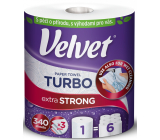Velvet Turbo papírové kuchyňské utěrky 3 vrstvé 330 útržků 1 kus