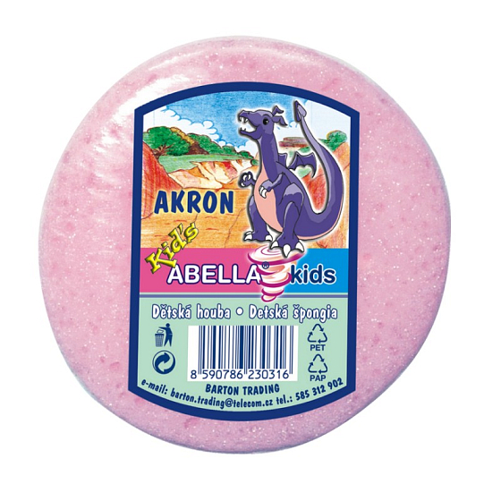 Abella Akron Kids koupelová houba 10 x 9,5 x 4,5 cm různé barvy 1 kus