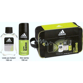 Adidas Pure Game voda po holení 100 ml + deo sprej 150 ml + taška, kosmetická sada