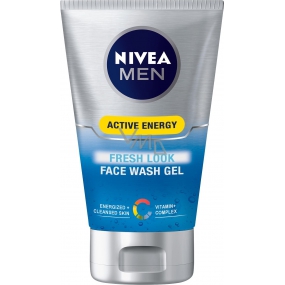 Nivea Men Active Energy osvěžující mycí gel na obličej 100 ml