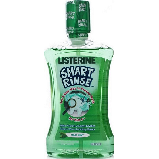 Listerine Smart Rinse Mild Mint ústní voda pro děti od 6 let 500 ml