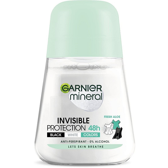 Garnier Mineral Invisible Fresh Aloe 48h kuličkový antiperspirant deodorant roll-on pro ženy 50 ml