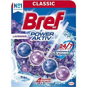 Bref WC Power Aktiv Levandule, WC blok v kuličkách, levandule, 50 g