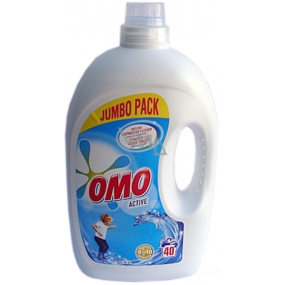 Omo Active gel na praní, bílé a světlé prádlo 40 dávek 2,8 l