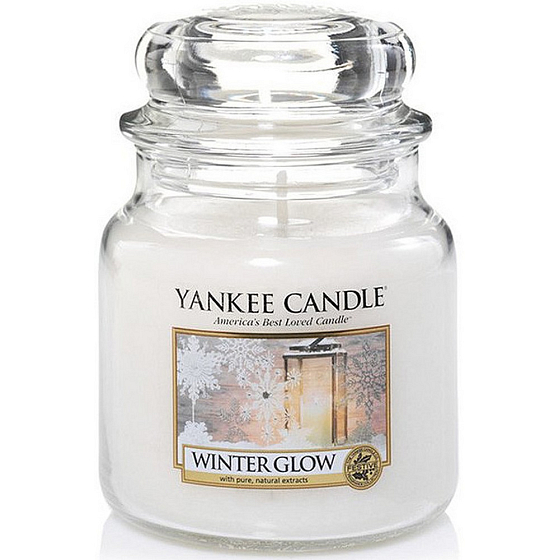 Yankee Candle Winter Glow - Zimní záře vonná svíčka Classic střední sklo 411 g