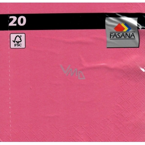 Fasana Papírové ubrousky 3 vrstvé 33 x 33 cm 20 kusů barevné růžové 3 vrstvé
