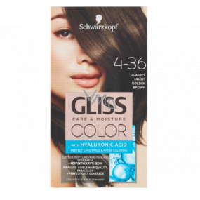 Schwarzkopf Gliss Color barva na vlasy 4-36 Zlatavý hnědý 2 x 60 ml