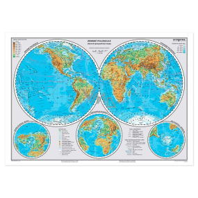 Ditipo Mapa Zemské polokoule a Přírodní zajímavosti nej Země A3