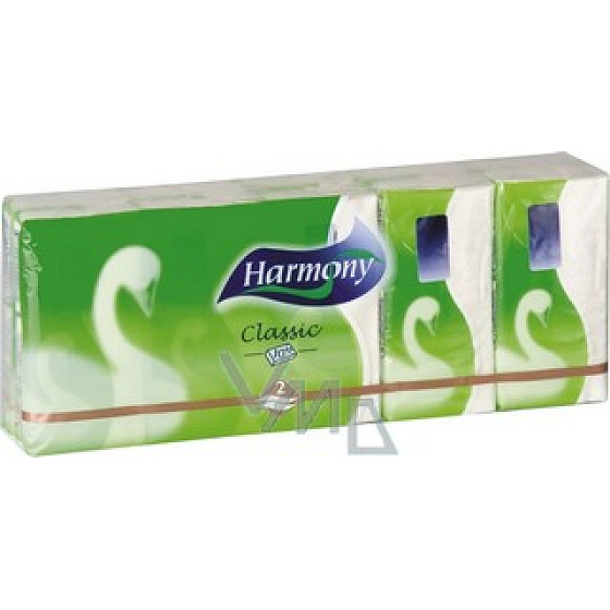 Harmony Papírové kapesníky 10 x 10 kusů 2 vrstvé