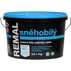 REMAL Sněhobílý vysoce bílá barva na zeď, 6,5+1 kg REMAL Sněhobílý vysoce bílá barva na zeď, 6,5+1 kg