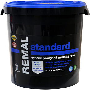 REMAL Standard vysoce prodyšná barva na zeď, 36+4 kg REMAL Standard vysoce prodyšná barva na zeď, 36+4 kg