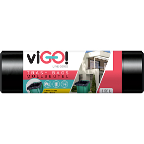 viGO pytle na odpad, 28 µ, 90 × 110 cm, 160 l, 10 ks