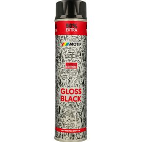 Motip Rallye univerzální akrylátový lak, černý lesk, 600 ml