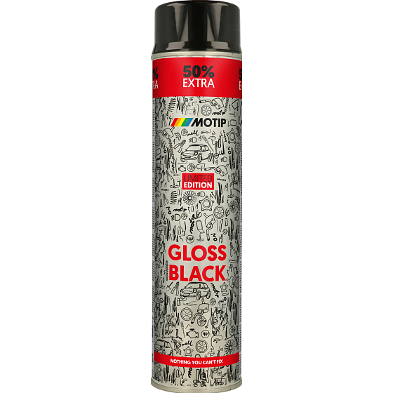 Motip Rallye univerzální akrylátový lak, černý lesk, 600 ml