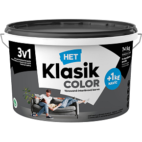 Het Klasik Color malířská barva, 0187 šedý antracitový, 7+1 kg