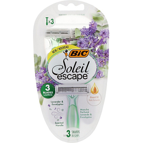 BIC Soleil Escape Lavender & Eucalyptus, dámská jednorázová holítka, 3 ks BIC Soleil Escape Lavender & Eucalyptus, dámská jednorázová holítka, 3 ks