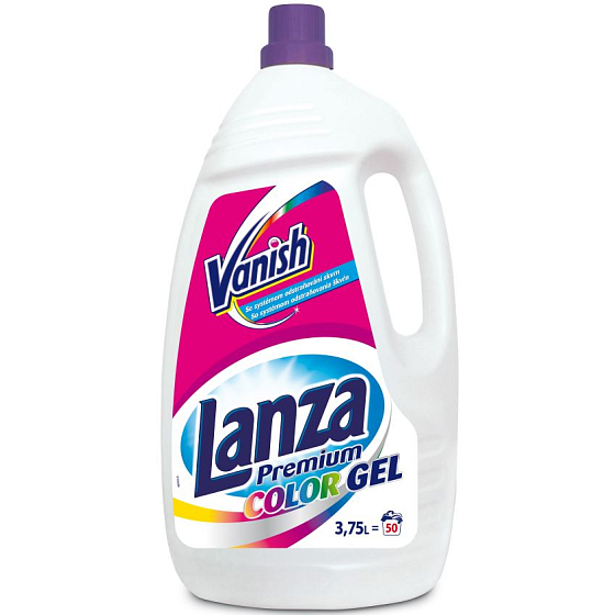 Lanza Premium Color gel tekutý prací prostředek na barevné prádlo se systémem odstraňování skvrn 50 dávek 3,75 l