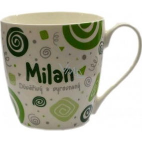 Nekupto Twister hrnek se jménem Milan zelený 0,4 litru