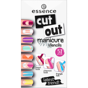 Essence Nail Art Design Stencils šablony na nehty 01 dare to be bare 51 kusů