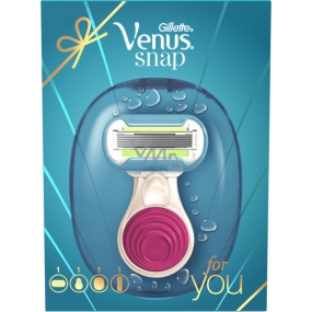 Gillette Venus Snap with Embarance holicí strojek + Satin Care gel na holení 75 ml, kosmetická sada, pro ženy