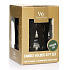 WoodWick Frasier Fir - Fraserova jedle vonná svíčka s dřevěným knotem petite 3 x 31 g + Bronzový tres svícen dárkový set