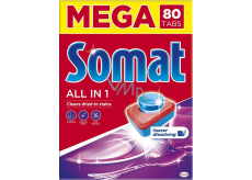 Somat All In 1 8 Actions tablety do myčky se silou kyseliny citrónové pro čisté a zářivé nádobí 80 kusů
