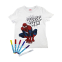 Marvel Spider Man ReDraw T-Shirt vymaluj si tričko podle sebe, doporučený věk 3+