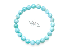 Larimar náramek elastický přírodní kámen, kulička 5 mm / 16 - 17 cm, kámen bájné Atlantidy