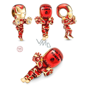 Charm Sterlingové stříbro 925 Marvel The Avengers, Iron Man, korálek na náramek