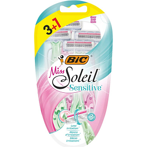 BIC Miss Soleil Sensitive, dámská jednorázová holítka, 3+1 ks BIC Miss Soleil Sensitive, dámská jednorázová holítka, 3+1 ks