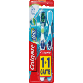 Colgate 360° Whole Mouth Clean Soft měkký zubní kartáček 1 + 1 kus