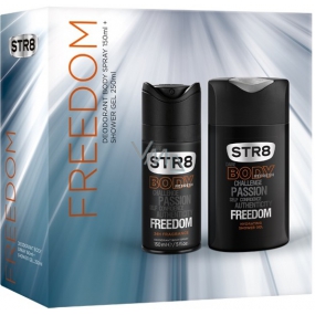 Str8 Freedom deodorant sprej pro muže 150 ml + sprchový gel 250 ml, dárková sada