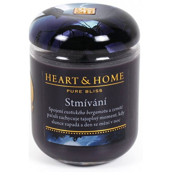 Heart & Home Stmívání Sojová vonná svíčka velká hoří až 70 hodin 310 g