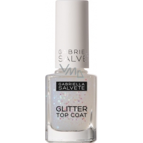 Gabriella Salvete Glitter Top Coat krycí lak na nehty 17 Transparent 11 ml