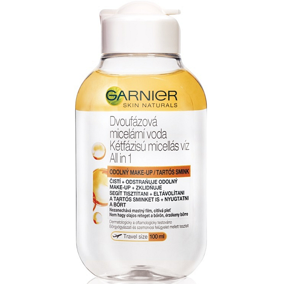 Garnier Skin Naturals dvoufázová micelární voda 3v1 s olejem mini 100 ml